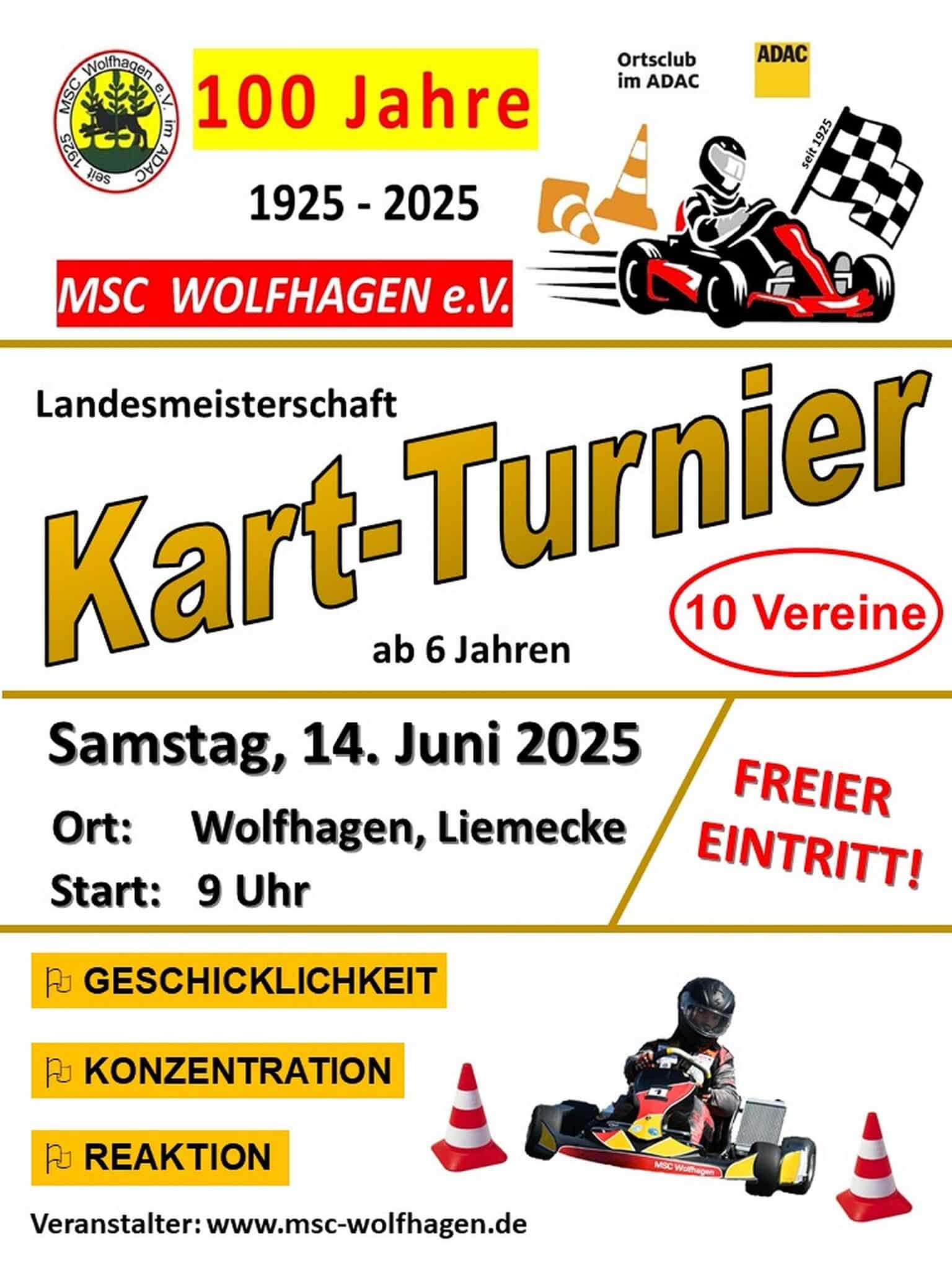 ADAC Kart-Turnier am 14. Juni 2025 auf der Liemecke in Wolfhagen